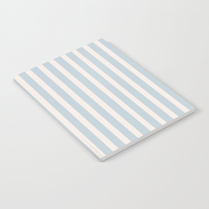 Blue and Cream Stripes Notebook Gallery Image 1