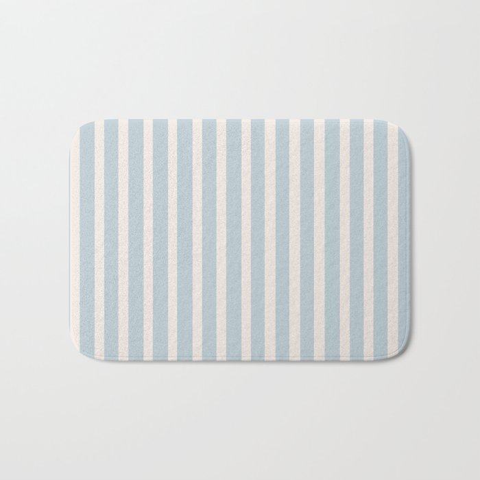 Blue and Cream Stripes Bath Mat Gallery Image 1