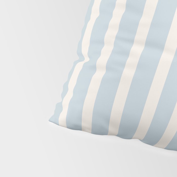 Blue and Cream Stripes Pillow Sham Gallery Image 4