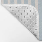 Blue and Cream Stripes Bath Mat Gallery Image 2
