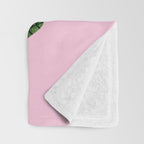 Snake with Black Roses Lunar New Year Art Throw Blanket Gallery Image 3