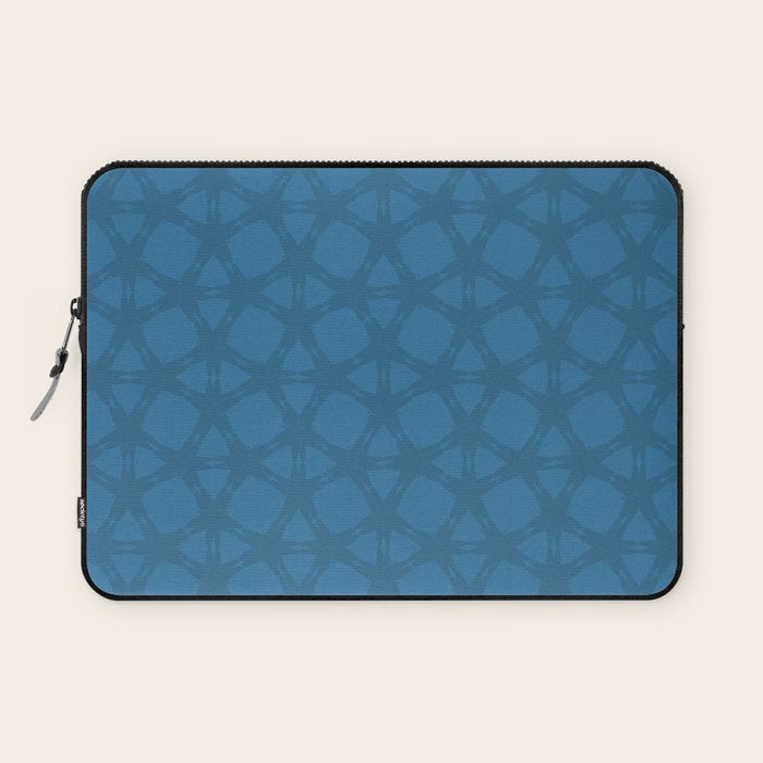Celestial Blue Rippling Wave Pattern Laptop Sleeve Gallery Image 1