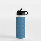 Celestial Blue Rippling Wave Pattern Water Bottle Gallery Image 1