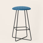 Celestial Blue Rippling Wave Pattern Stool Gallery Image 1