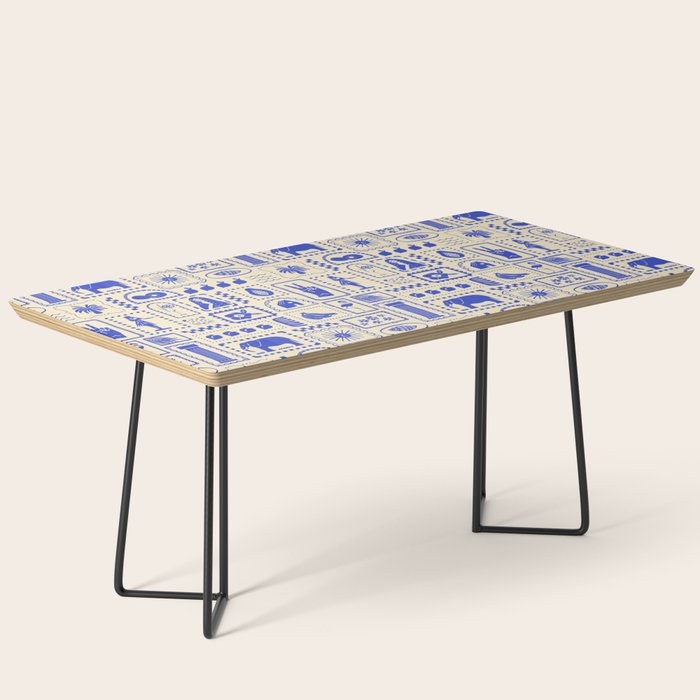 Vintage tropical summer patchwork art pattern Coffee Table Gallery Image 1