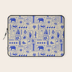 Vintage tropical summer patchwork art pattern Laptop Sleeve Gallery Image 1