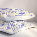 Vintage tropical summer patchwork art pattern Pillow Sham Gallery Image 3