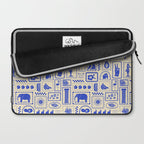 Vintage tropical summer patchwork art pattern Laptop Sleeve Gallery Image 2