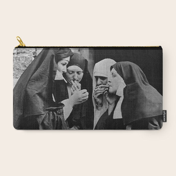Smoking Nuns Vintage Photo -Smoking Nuns Carry All Pouch Gallery Image 2
