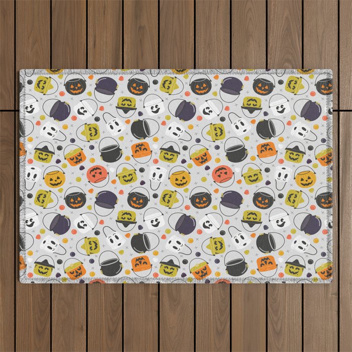 Halloween Candy Buckets Outdoor Rug