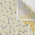 Floral Prints, Soft Yellow and Gray, Modern Print Art Wall Tapestry Gallery Image 3