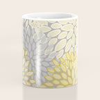 Floral Prints, Soft Yellow and Gray, Modern Print Art Coffee Mug Gallery Image 4