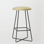 Floral Prints, Soft Yellow and Gray, Modern Print Art Stool Gallery Image 1