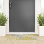 Floral Prints, Soft Yellow and Gray, Modern Print Art Welcome Mat Gallery Image 3
