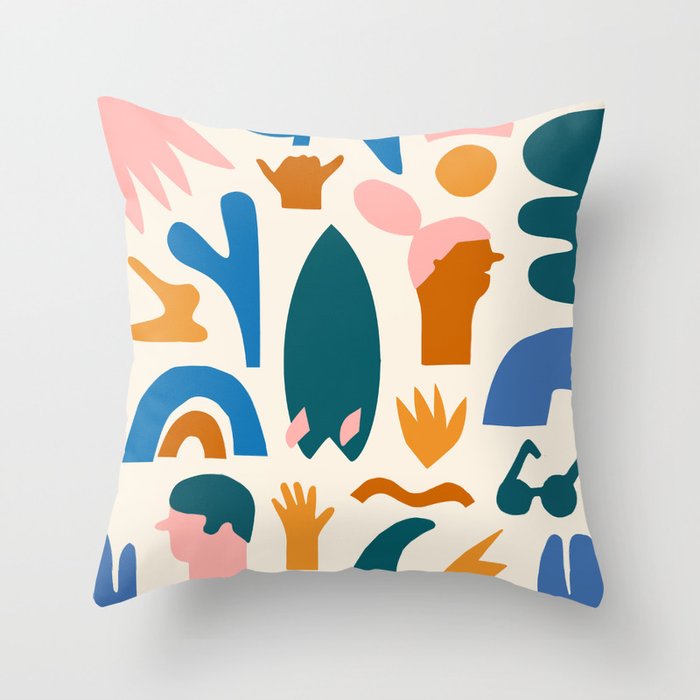 Vaya a la playa Throw Pillow Gallery Image 6