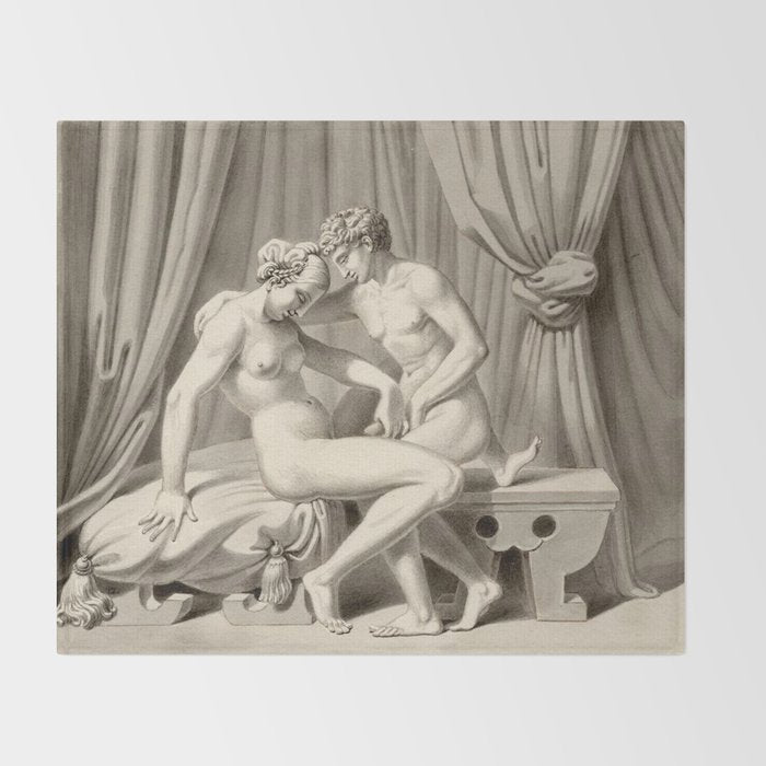 Jean Frédéric Maximilien de Waldeck Erotic Lovers X Throw Blanket Gallery Image 2