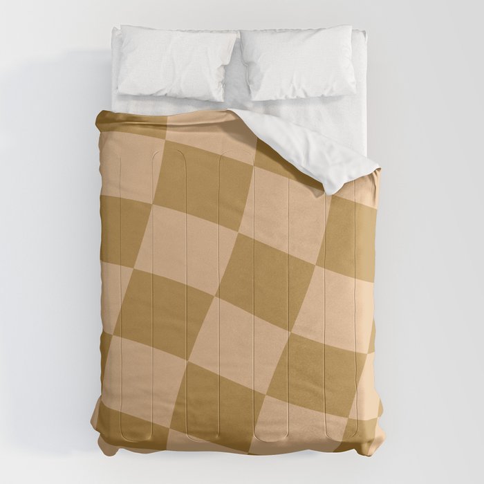 checked wave âÂ peach and gold Comforter Gallery Image 6