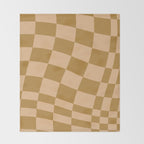 checked wave âÂ peach and gold Throw Blanket Gallery Image 2