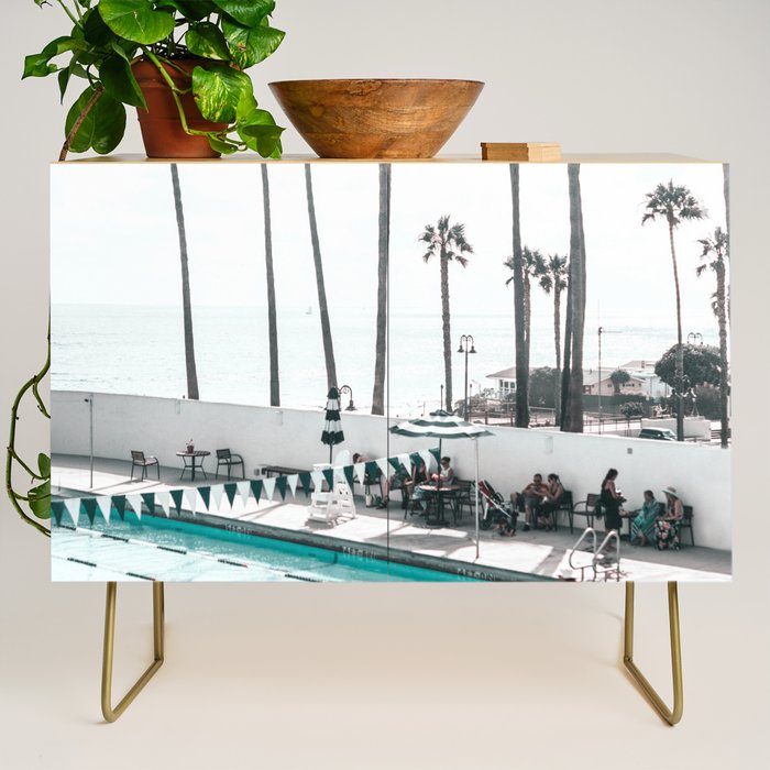 Pool and Palm Trees Credenza Gallery Image 1