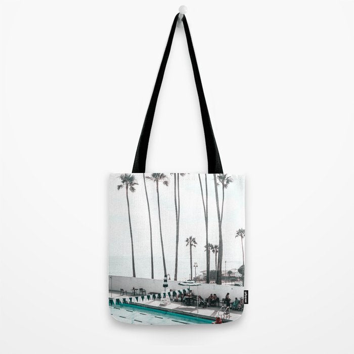 Pool and Palm Trees Tote Bag Gallery Image 2