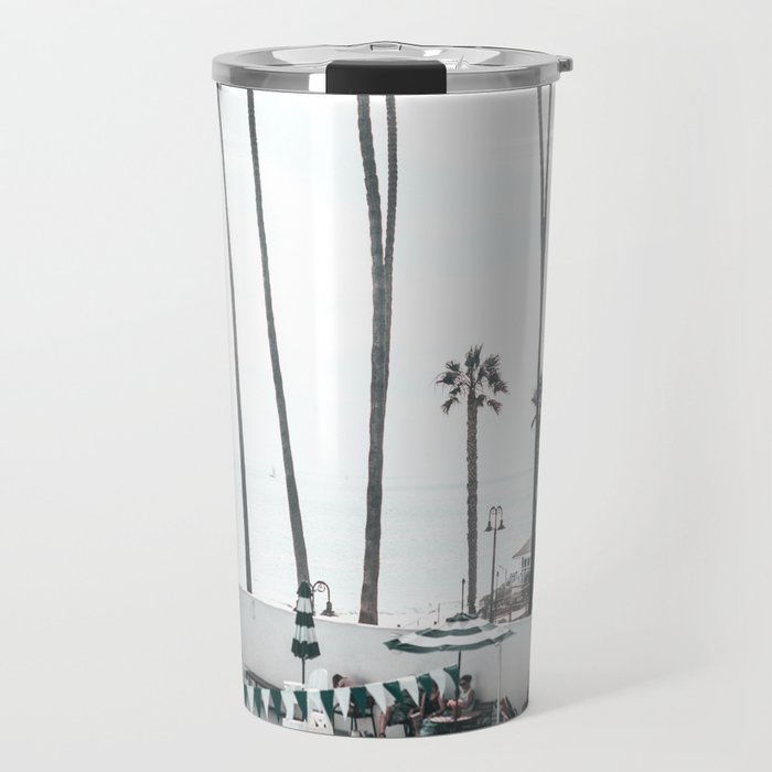 Pool and Palm Trees Travel Mug Gallery Image 1