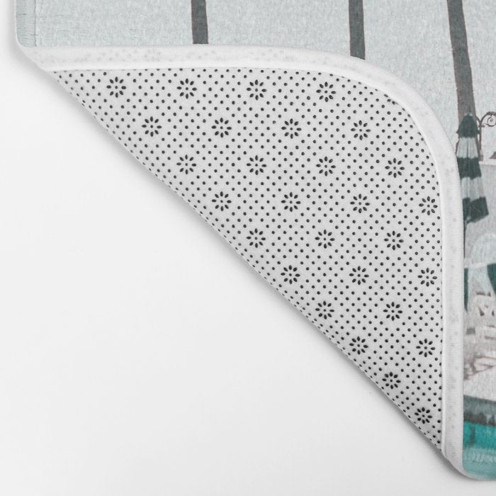 Pool and Palm Trees Bath Mat Gallery Image 2