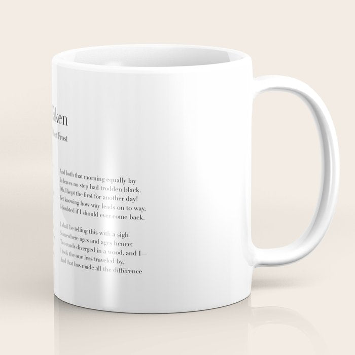 The Road Not Taken by Robert Frost Coffee Mug Gallery Image 1