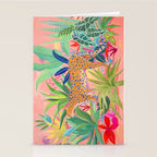 Leopard in Succulent Garden Stationery Card Gallery Image 2