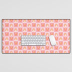 Rainbow Checkered Print Desk Mat Gallery Image 1