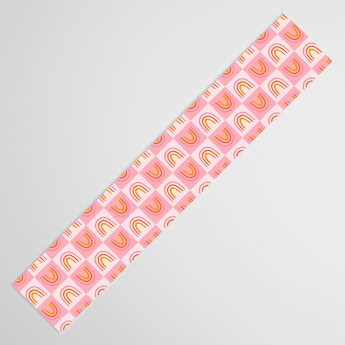 Rainbow Checkered Print Table Runner Gallery Image 3