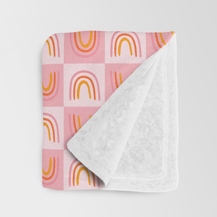 Rainbow Checkered Print Throw Blanket Gallery Image 3