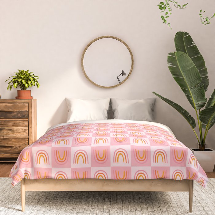 Rainbow Checkered Print Comforter Gallery Image 3