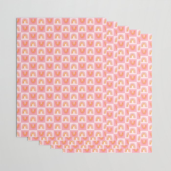 Rainbow Checkered Print Wrapping Paper Gallery Image 3