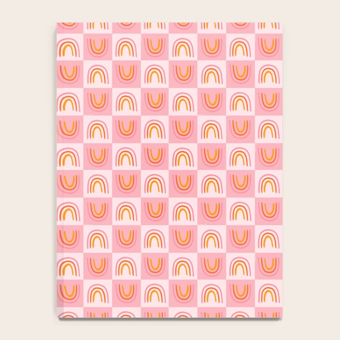 Rainbow Checkered Print Notebook Gallery Image 4