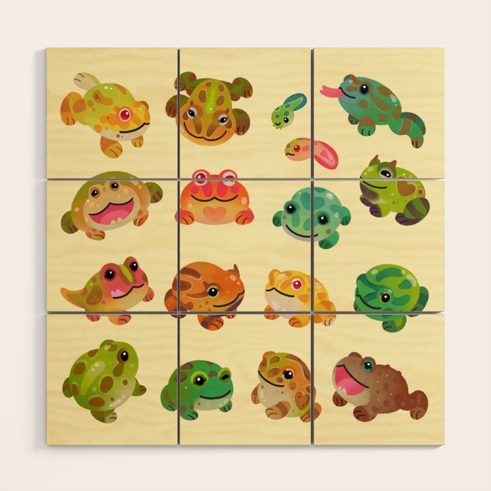 Horned frog - bright Wood Wall Art Gallery Image 1