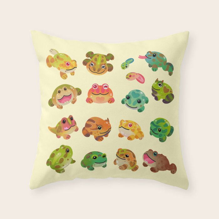 Horned frog - bright Throw Pillow Gallery Image 6