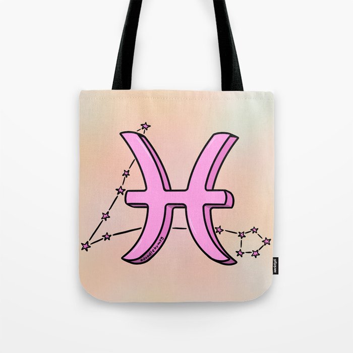 Pisces Symbol Tote Bag Gallery Image 1