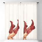 These Boots - Rouge Deep Red Window Curtain Gallery Image 5