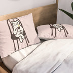 Tea time with cat Pillow Sham Gallery Image 2