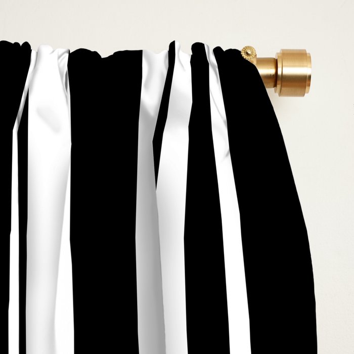 Classic Stripes XLI - Black and White Window Curtain Gallery Image 2