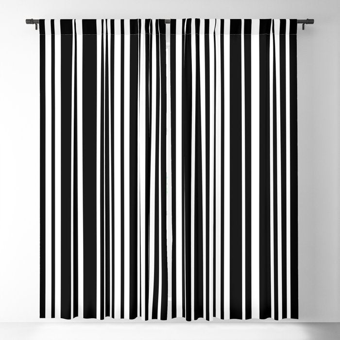 Classic Stripes XLI - Black and White Window Curtain Gallery Image 5