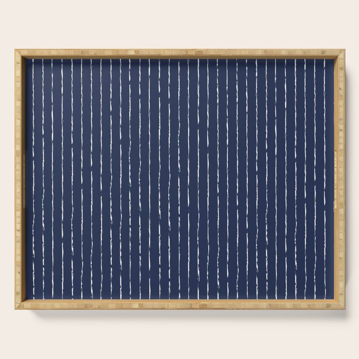 Lines II (Navy) Serving Tray Gallery Image 1