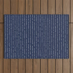 Lines II (Navy) Outdoor Rug Gallery Image 1