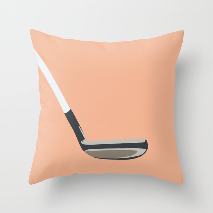Golf Orange Throw Pillow Gallery Image 1
