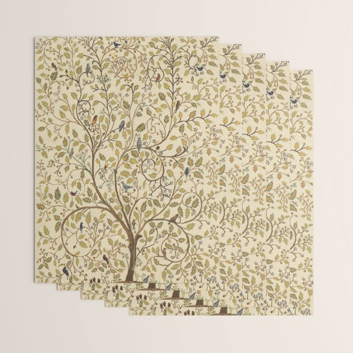 William Morris Antique Tree of Life Wrapping Paper Gallery Image 3