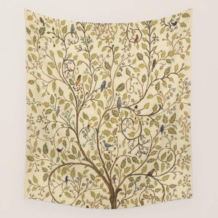 William Morris Antique Tree of Life Wall Tapestry Gallery Image 4