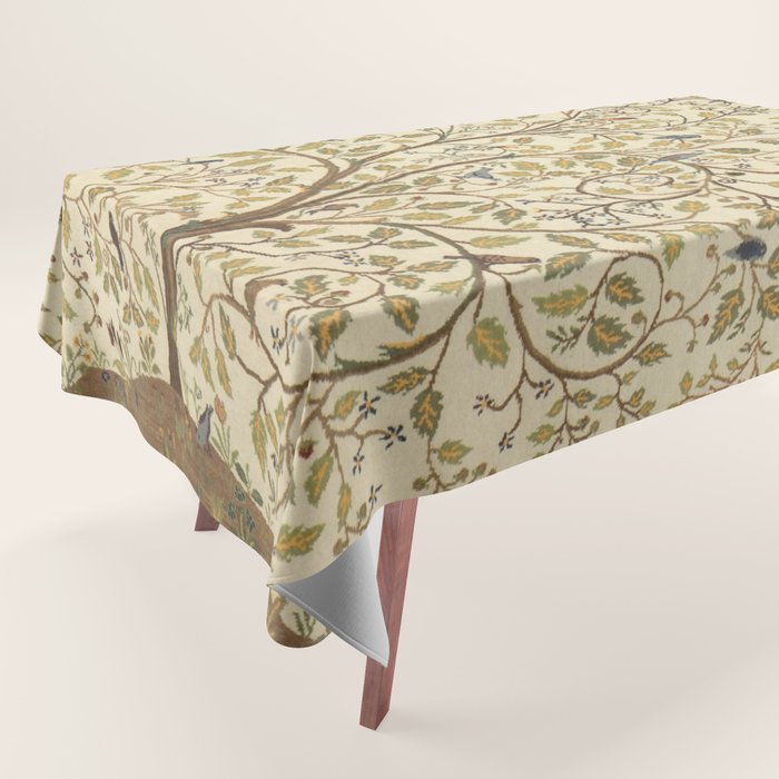 William Morris Antique Tree of Life Tablecloth Gallery Image 1