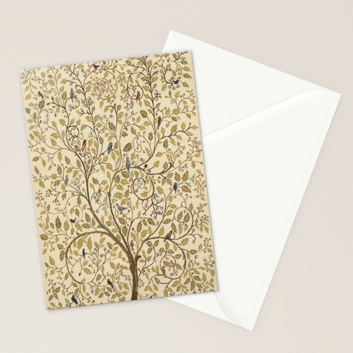William Morris Antique Tree of Life Stationery Card Gallery Image 2