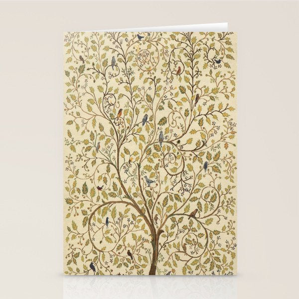 William Morris Antique Tree of Life Stationery Card Gallery Image 1