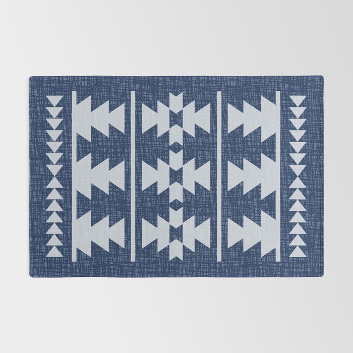 Southwestern Pattern 128 Indigo Blue Rug Gallery Image 2